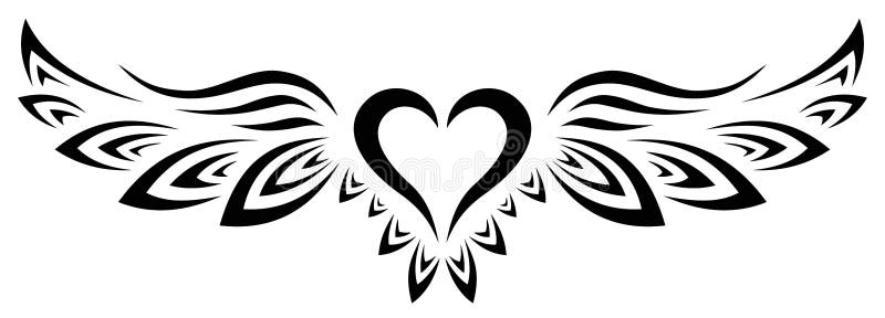 Winged heart illustration, Devil Angel Heart Demon Tattoo, Angels and  demons transparent background PNG clipart | HiClipart
