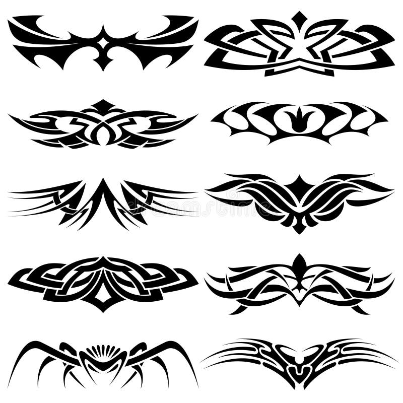 Tribal Tattoo Set Vector stock vector. Illustration of isolated - 6557515