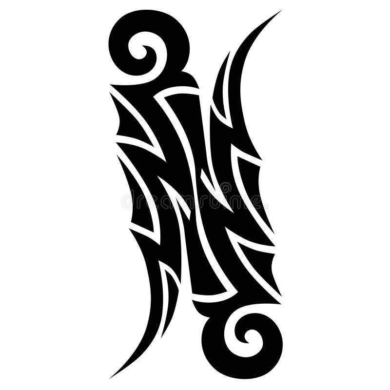 Tribal Tattoo Vector Design Sketch. Stock Vector - Illustration of armband,  black: 118177899