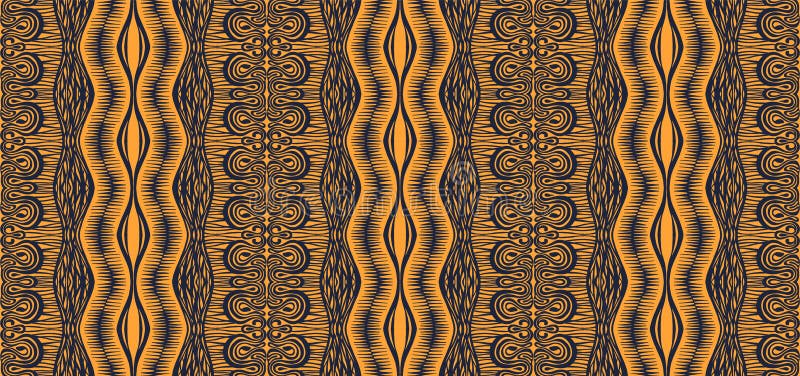 Tribal vector ornament. Seamless African pattern. Ethnic carpet with chevrons and strips. royalty free illustration Tribal vector ornament. Seamless African pattern. Ethnic carpet with chevrons and strips. royalty free illustration