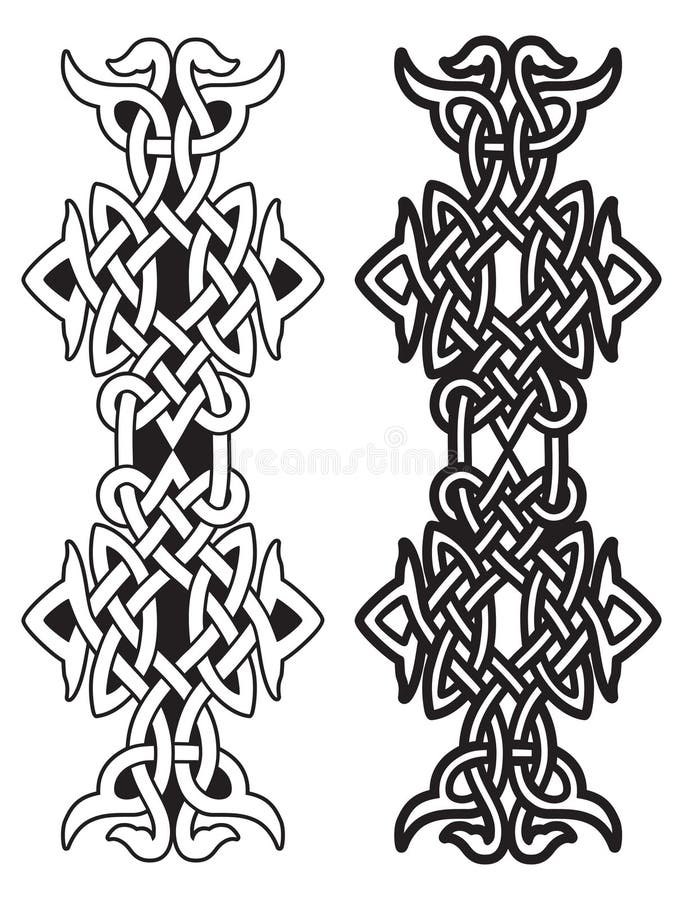 Two Tribal Black Ornament - Tattoo editable. Two Tribal Black Ornament - Tattoo editable