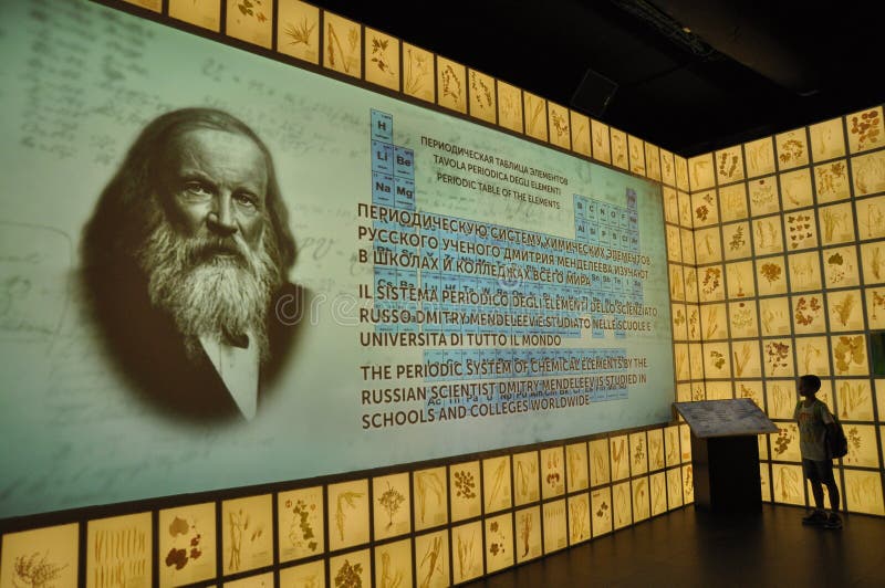Tribute to Mendeleev at EXPO royalty free stock photo Tribute to Mendeleev at EXPO royalty free stock photo