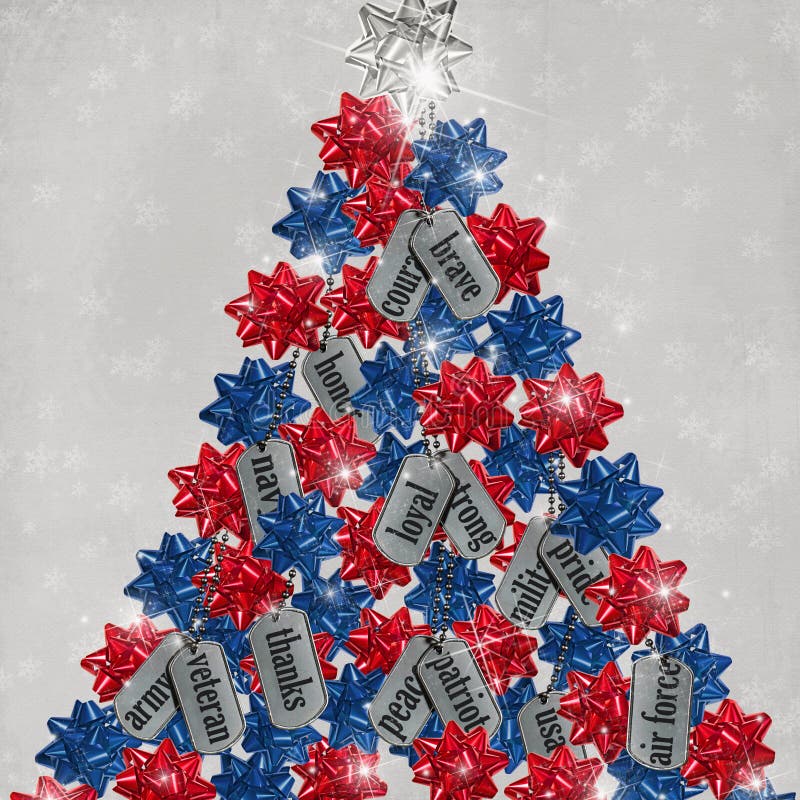 Military Dog Tag Christmas Tree