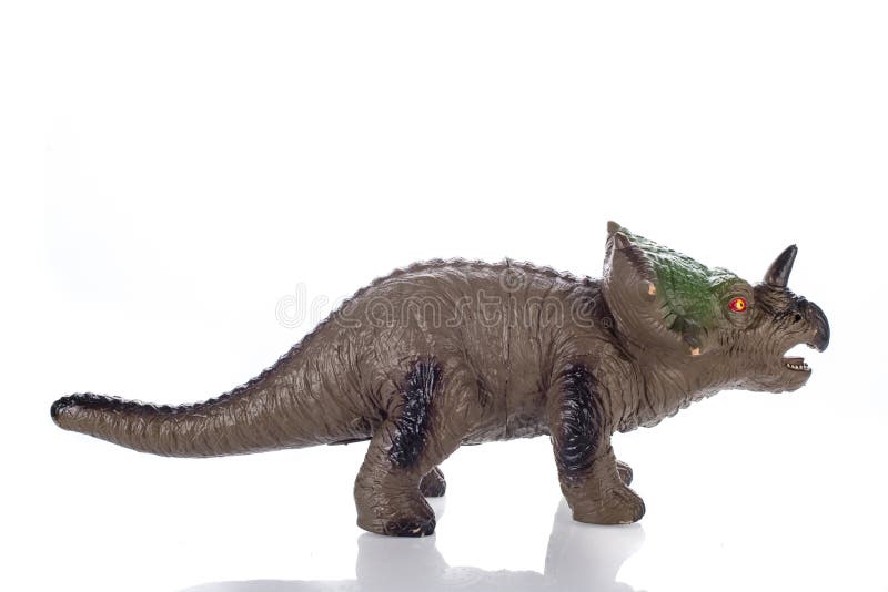 Triceratops toy isolated on white