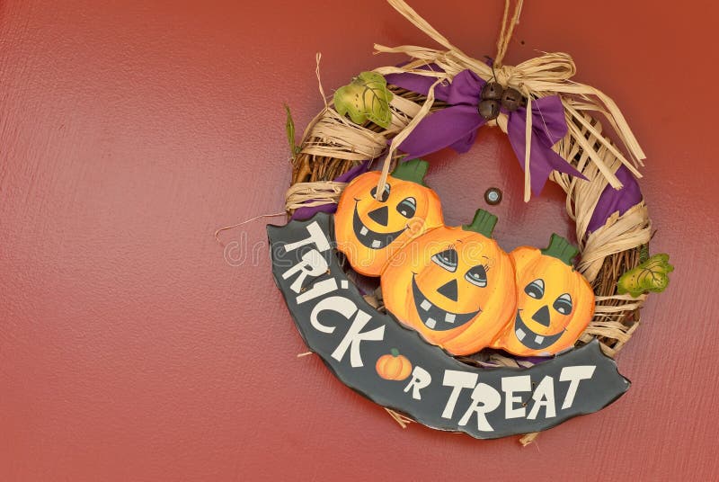 Trick Or Treat Sign on Door