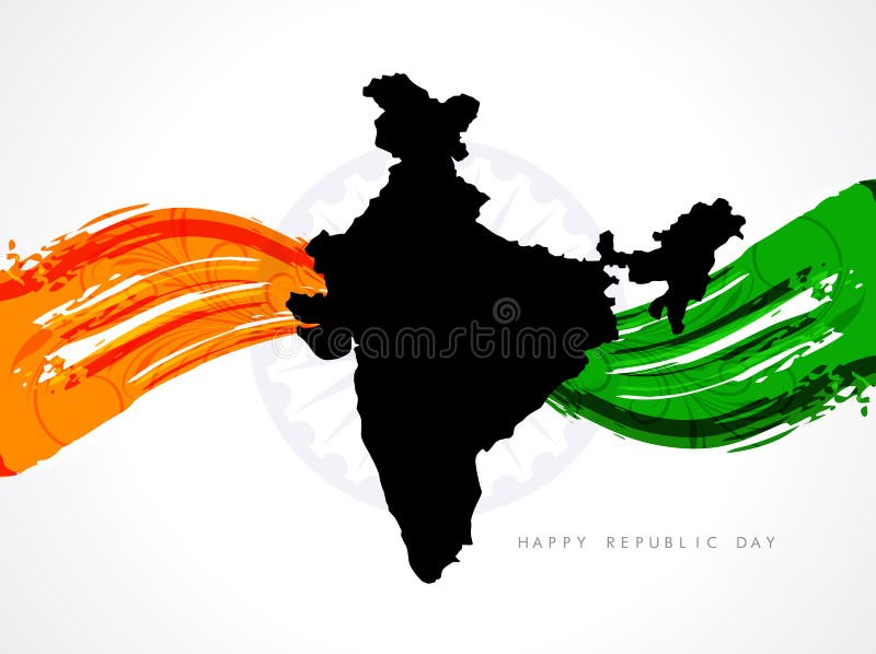 Tricolor bakgrund för indisk republikdag.