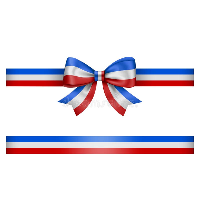 RED/WHITE/BLUE RIBBON THREE COLOUR