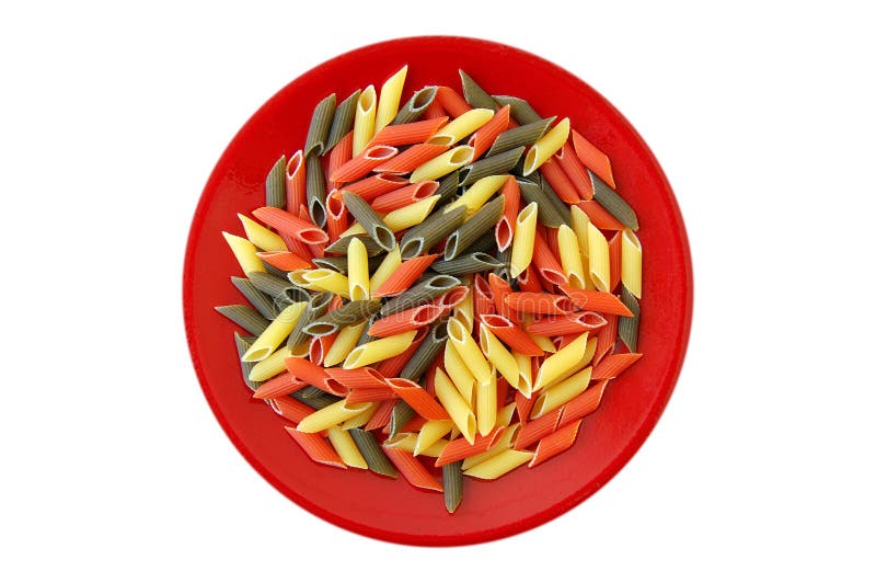 Tricolor penne pasta