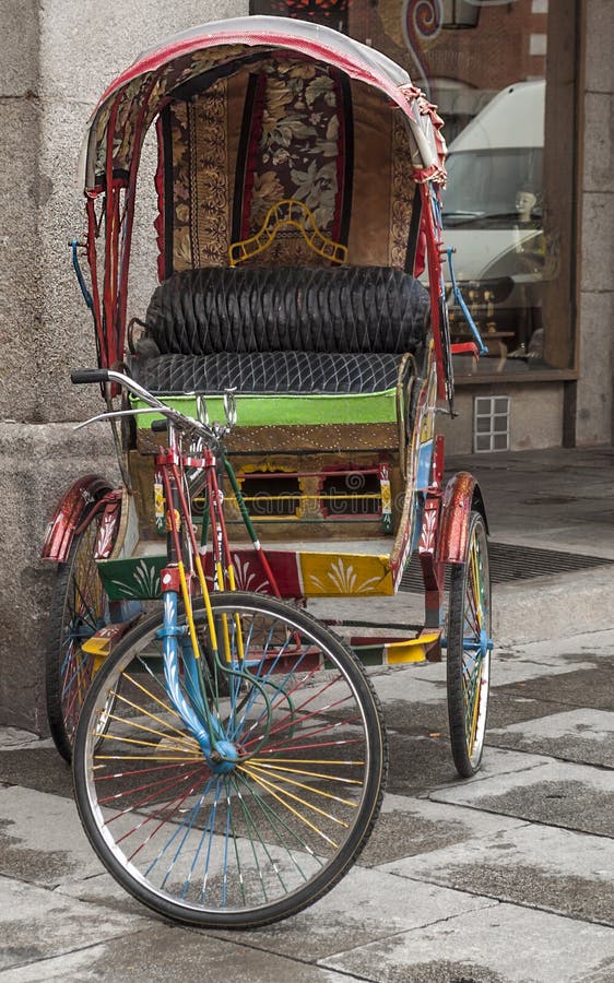 Tricycle cart stock photo. Image of house, clors, living 45520362