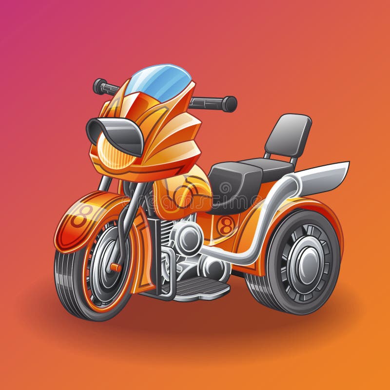 Tricycle de moteur de vecteur illustration de vecteur Tricycle de moteur de vecteur illustration de vecteur