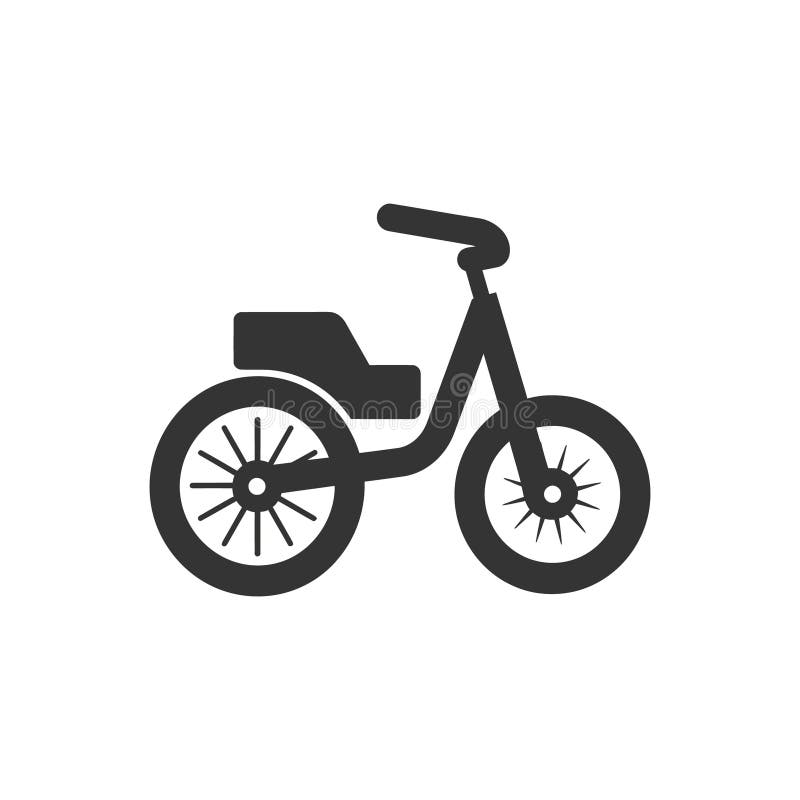 Tricycle icon vector stock vector. Illustration of childhood 107204240