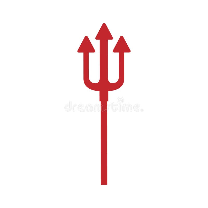 Trident Devil Icon Vector. Pitchfork Illustration Sign. Hell Symbol Stock Vector Illustration