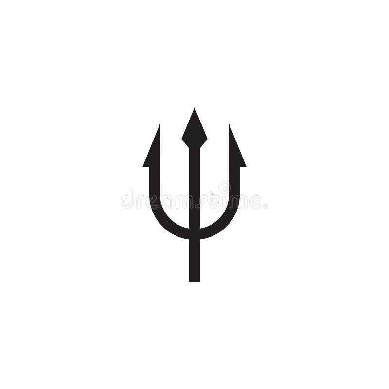 Trident Weapon Logo Design Vector Template Stock Vector - Illustration 