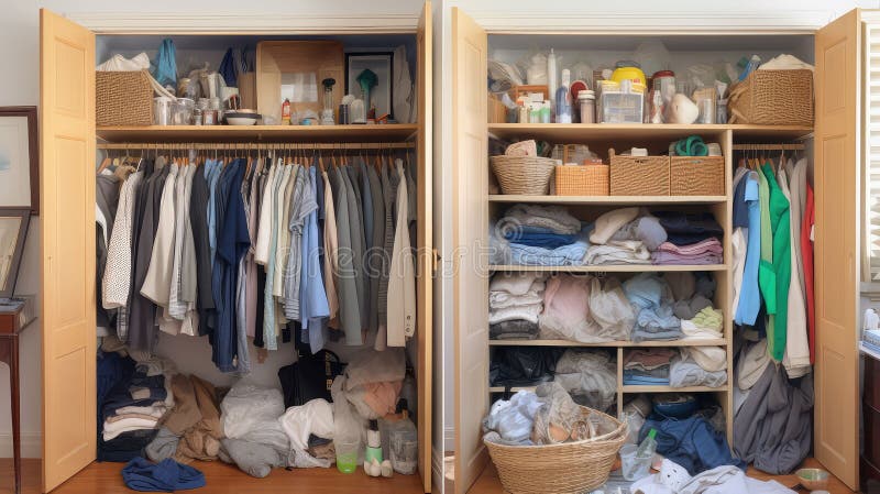 Trier le nettoyage d'une maison illustration stock