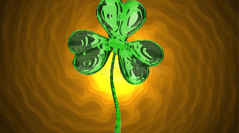 Trifoglio di effetto del giorno 3d di St Patrick sopra il fondo dello spazio Saluto decorativo grungy o cartolina Insegna semplic royalty illustrazione gratis Trifoglio di effetto del giorno 3d di St Patrick sopra il fondo dello spazio Saluto decorativo grungy o cartolina Insegna semplic royalty illustrazione gratis