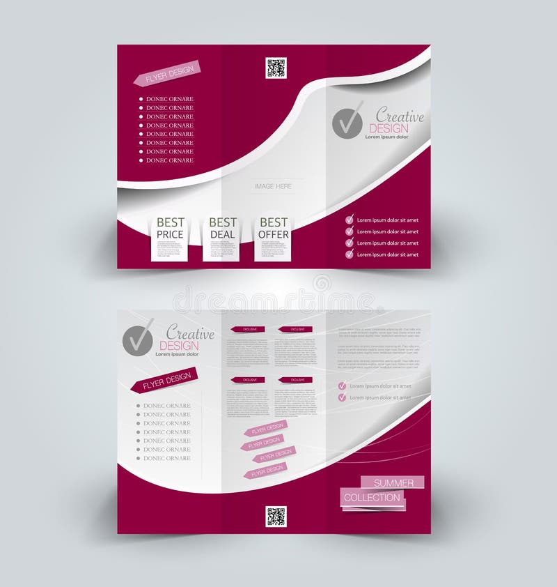 Trifold biznesowy broszurki ulotki szablon ilustracja wektor Trifold biznesowy broszurki ulotki szablon ilustracja wektor