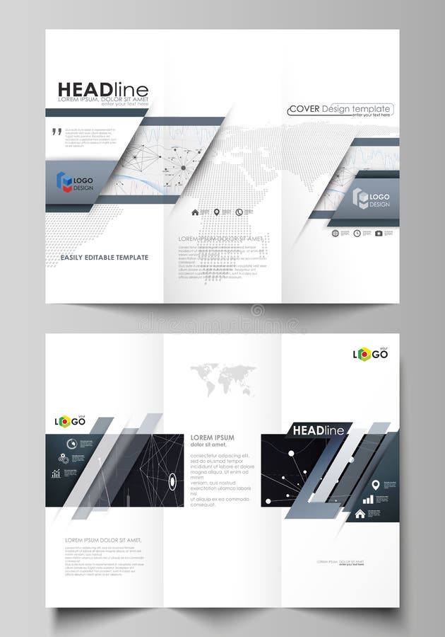 Trifold broszurka biznesu szablony Łatwy editable wektorowy układ Abstrakcjonistycznego projekta infographic tło w minimaliście royalty ilustracja Trifold broszurka biznesu szablony Łatwy editable wektorowy układ Abstrakcjonistycznego projekta infographic tło w minimaliście royalty ilustracja