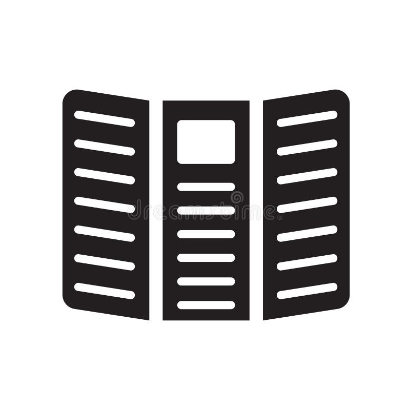 Trifold icon. Trendy Trifold logo concept on white background fr vector illustration Trifold icon. Trendy Trifold logo concept on white background fr vector illustration