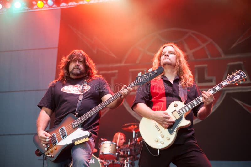 LINCOLN, CA - May 18: Brian Wheat and Frank Hannon of Tesla performs at Thunder Valley Casino Resort in Lincoln, California on May 18, 2012. LINCOLN, CA - May 18: Brian Wheat and Frank Hannon of Tesla performs at Thunder Valley Casino Resort in Lincoln, California on May 18, 2012