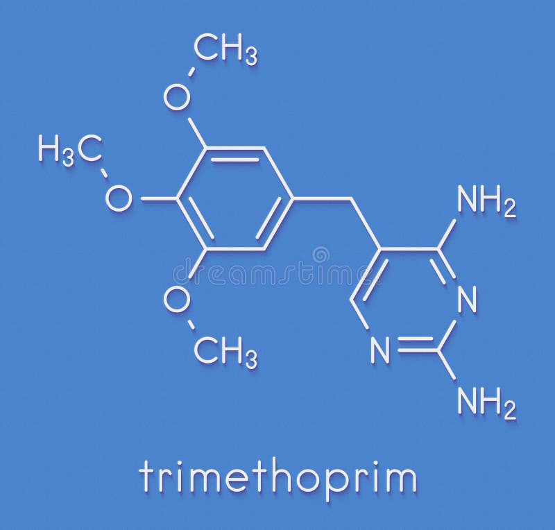 Sulfamethoxazole Antibiotic Drug Molecule (sulfonamide Class). Commonly