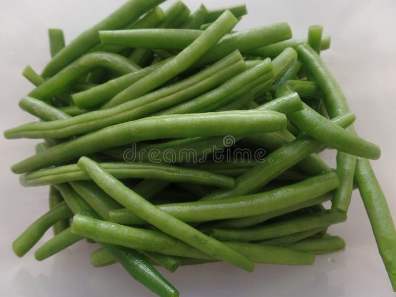 Trimmed Fresh Fine Green Beans Stock Photo Image of bean: 130363156