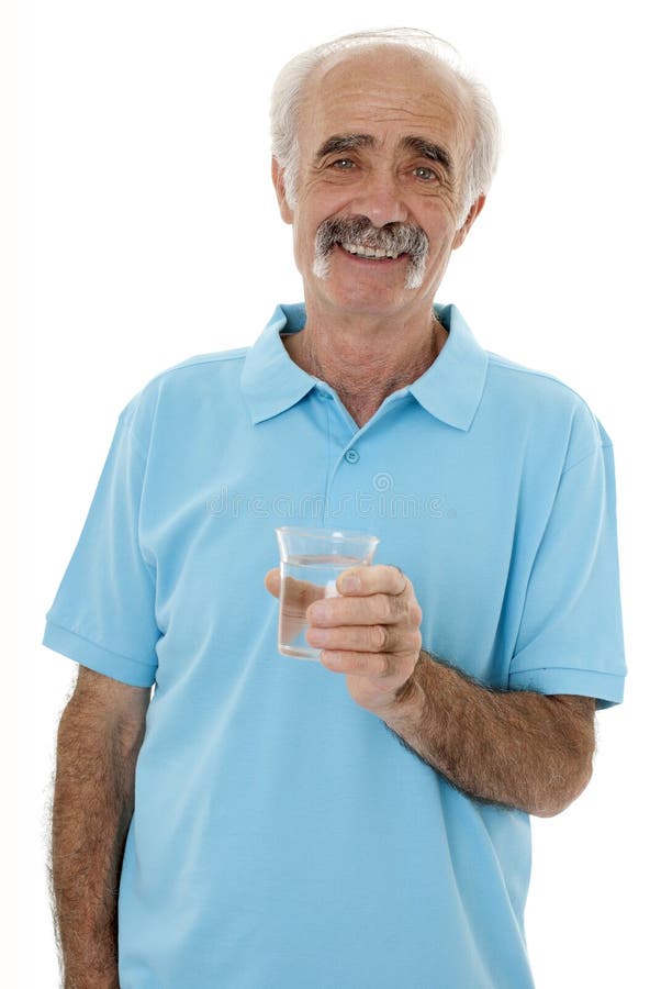 Trinkwasser des Pensionärs stockbild Trinkwasser des Pensionärs stockbild