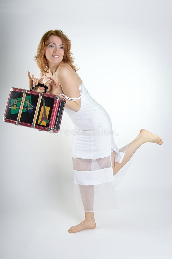Download On the trip stock photo. Image of attractive, blond, isolated - 548980
