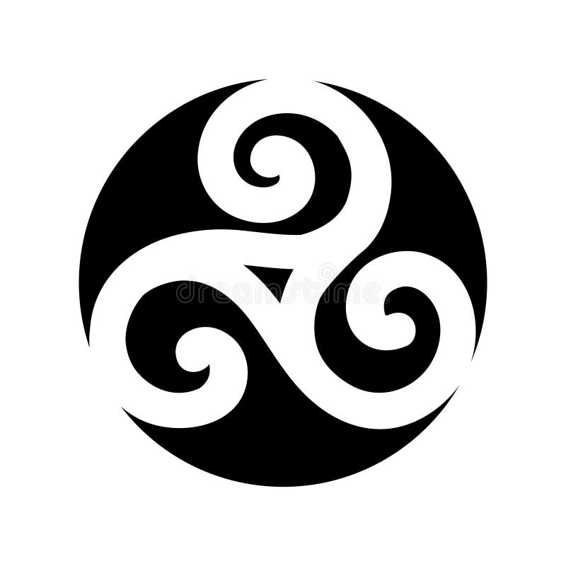 Triple Spiral stock vector. Illustration of sign