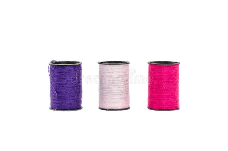 The Triple thread Purple white magenta in isolated style