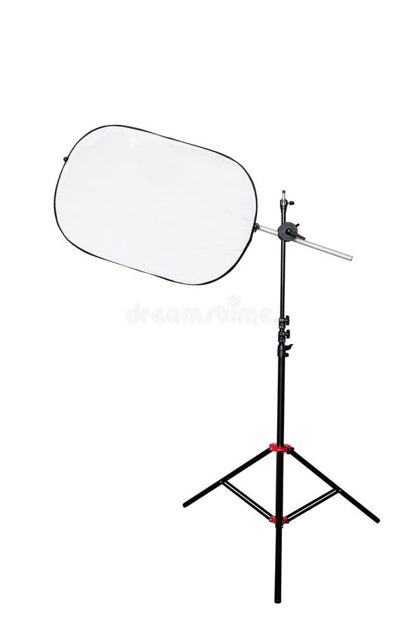 Tripod with studio light reflector royalty free stock images