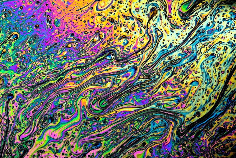 Trippy psykedelisk bakgrund för regnbågeeffektabstrakt begrepp arkivbilder