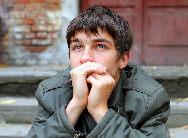 Triste portrait d'adolescent image libre de droits