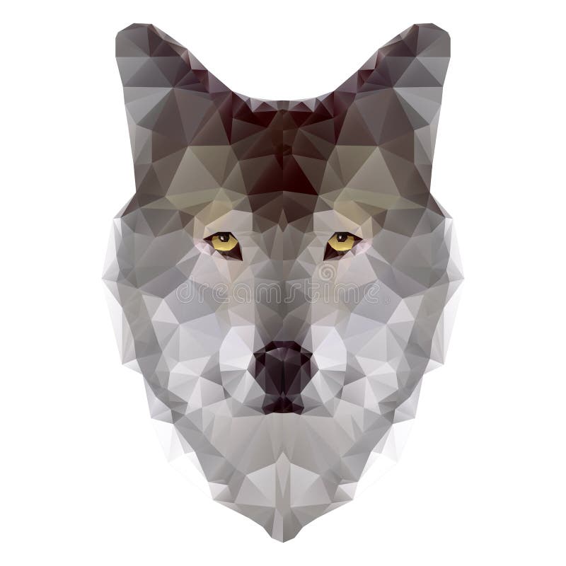 Triângulo de lobo ilustração stock