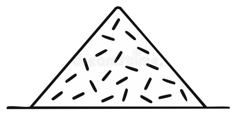 Triângulo preenchido com traços Elemento gráfico simples Composição abstrata ilustração do vetor