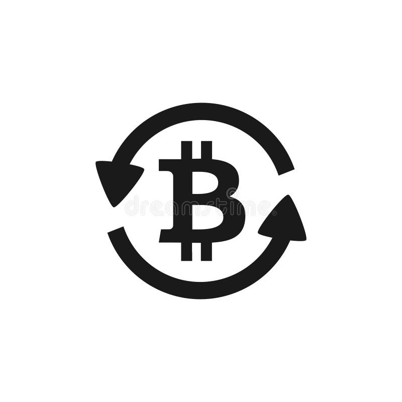 Vector illustration of two round arrows turning around the bitcoin logo symbol - money stock exchange concept. High quality editable and scalable eps file available. Vector illustration of two round arrows turning around the bitcoin logo symbol - money stock exchange concept. High quality editable and scalable eps file available.