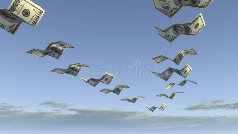 Troep van dollarvlieg weg royalty-vrije stock foto Troep van dollarvlieg weg royalty-vrije stock foto