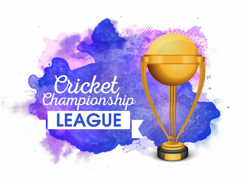 Trofeo dorato per la lega di campionato del cricket royalty illustrazione gratis Trofeo dorato per la lega di campionato del cricket royalty illustrazione gratis