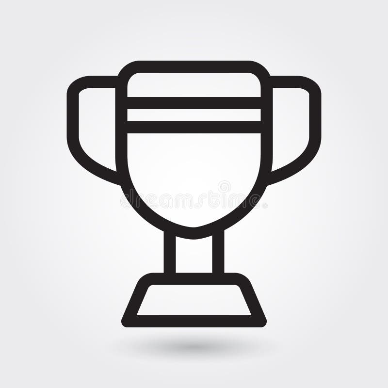 Trofévektorsymbol, sportmästaresymbol, sportvinnaresymbol Modern enkel översikt, översiktsvektor stock illustrationer Trofévektorsymbol, sportmästaresymbol, sportvinnaresymbol Modern enkel översikt, översiktsvektor stock illustrationer