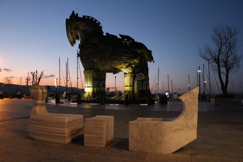 Troia horse in Gallipoli on Canakkale Strait