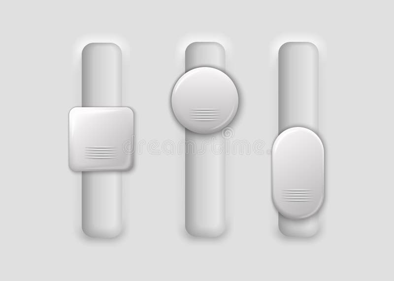 Trois commutateurs verticaux illustration stock Trois commutateurs verticaux illustration stock