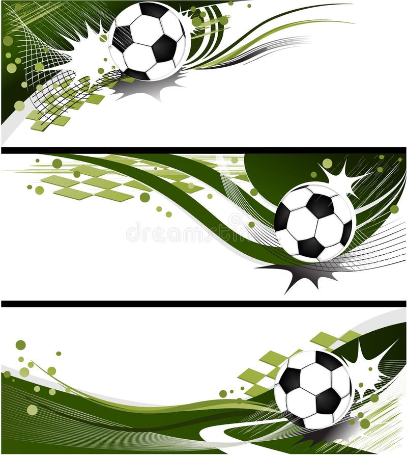 Trois drapeaux du football illustration de vecteur Trois drapeaux du football illustration de vecteur