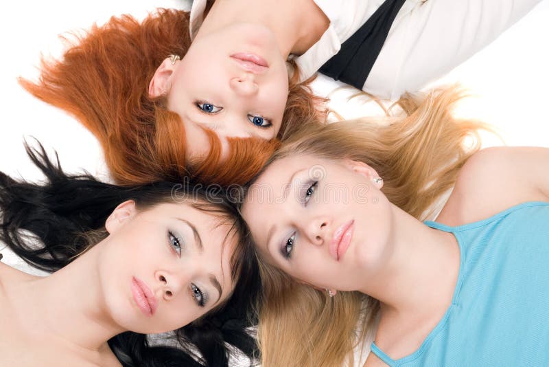 Trois jeunes femmes images stock Trois jeunes femmes images stock