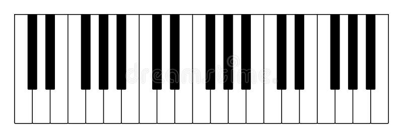 Trois octaves sur un clavier musical illustration de vecteur Trois octaves sur un clavier musical illustration de vecteur