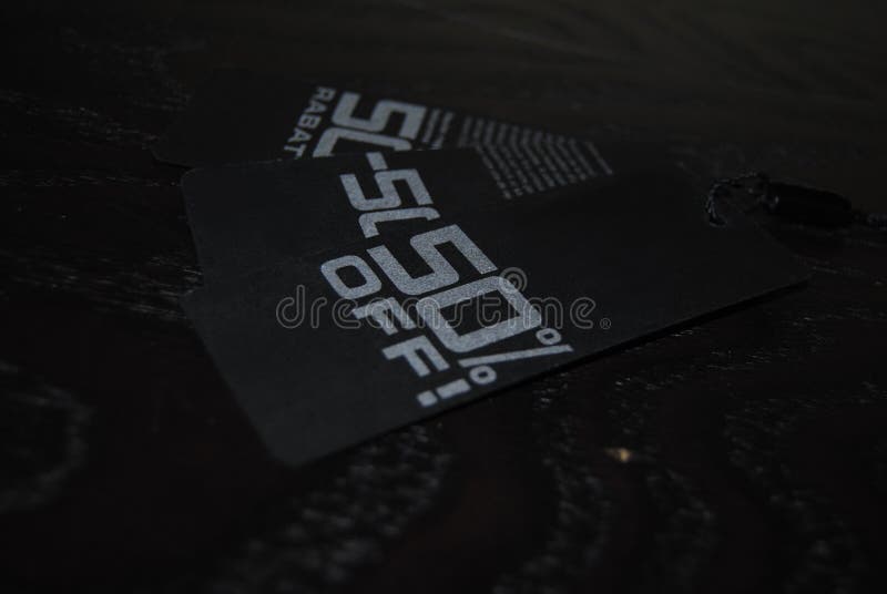 Trois 50 pour cent outre des labels ! photos stock Trois 50 pour cent outre des labels ! photos stock