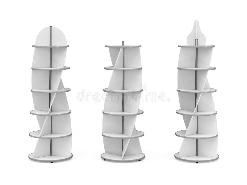 Trois supports avec les éléments incurvés illustration de vecteur Trois supports avec les éléments incurvés illustration de vecteur