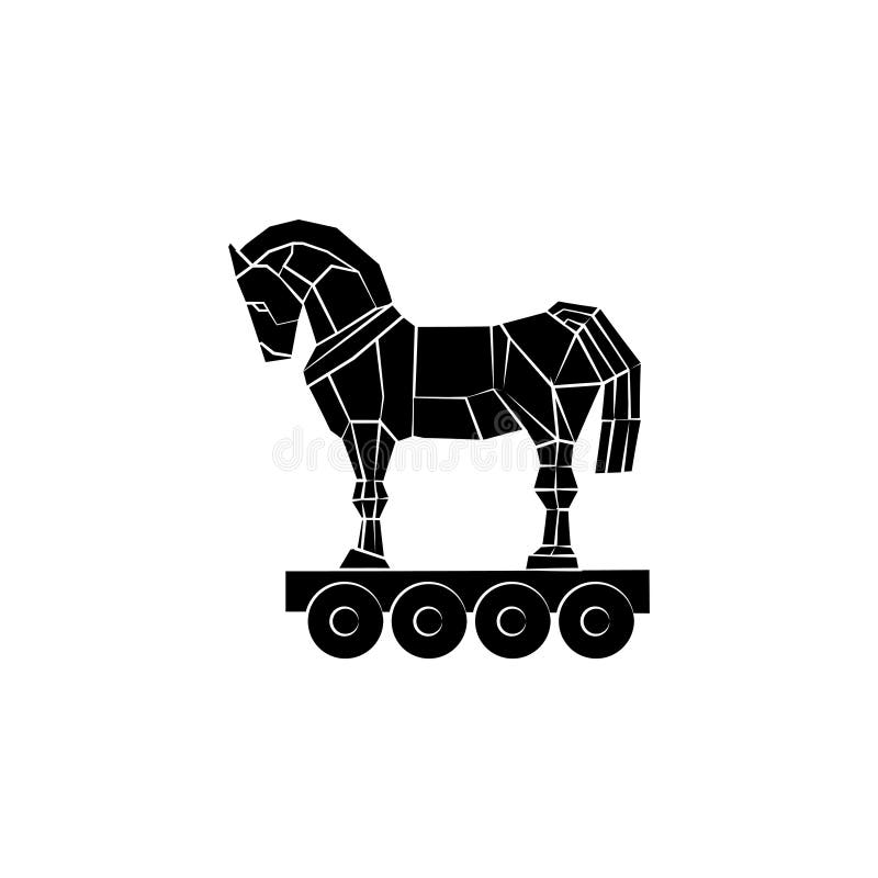 Trojan horse icon symbol stock illustration. Illustration of isolated 110823237