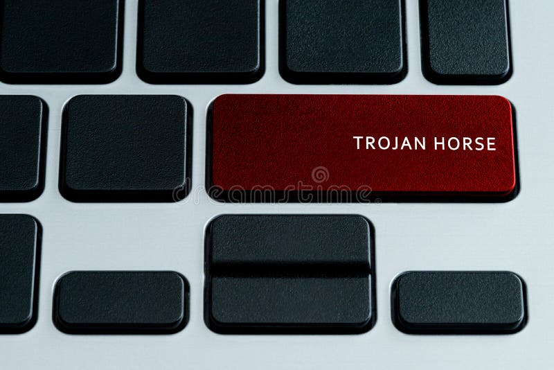 Trojan Horse Keyboard stock photo. Image of black, protection 156843546