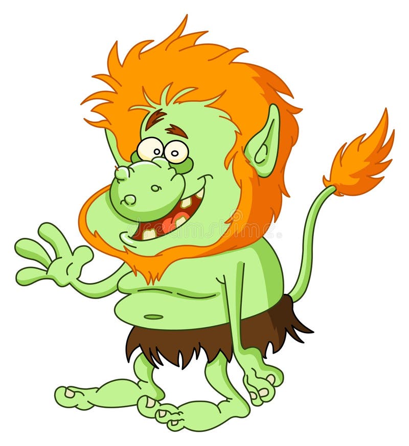 Troll stock vector. Illustration of hairy, drawing, clipart - 18701645