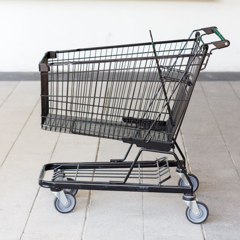 Trolley Cart for Shopping in Supermaket Stock Photo - Image of retail ...