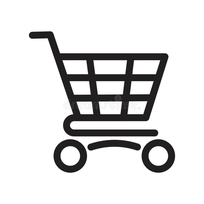 Trolley Thin Line, Add To Shopping Cart Icon Vector Illustration for  Graphic and Web Design Stock Vector - Illustration of modern, internet:  172275222
